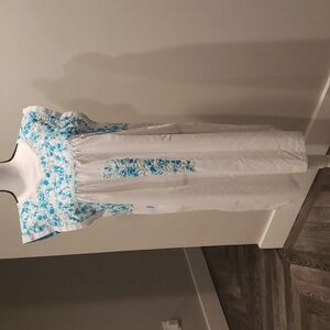 Mi Golondrina Blue and White Casual Sundress